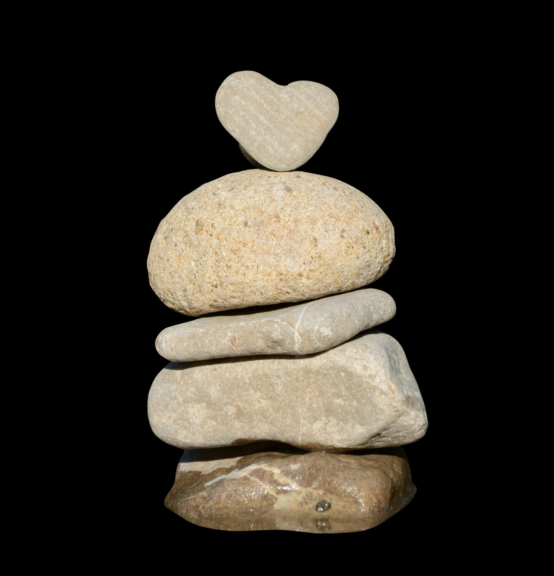 Heart Shaped Stone Balance PNG Image