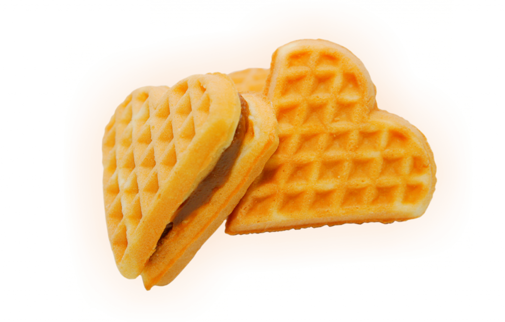 Heart Shaped Waffles PNG Image