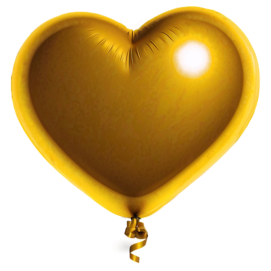 Heart Shaped Yellow Balloon Png Ywj PNG Image