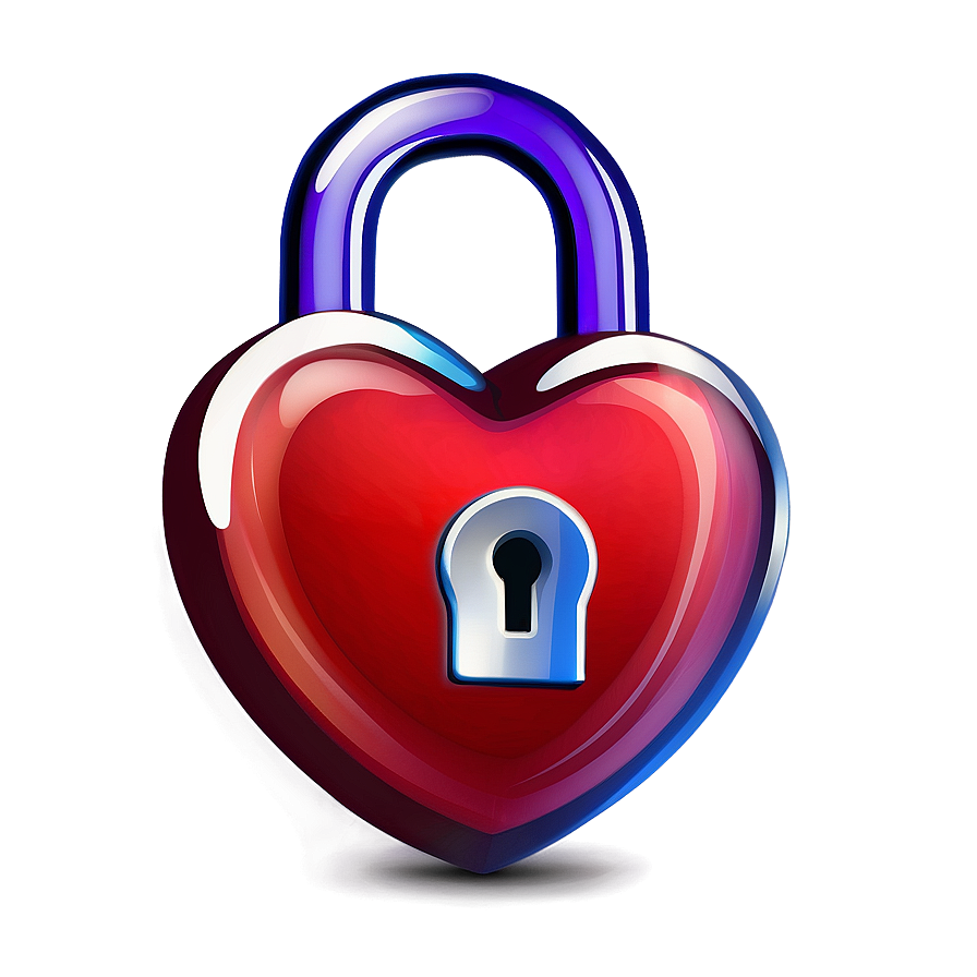 Heart With Lock Emoji Png Graphic 31 PNG Image