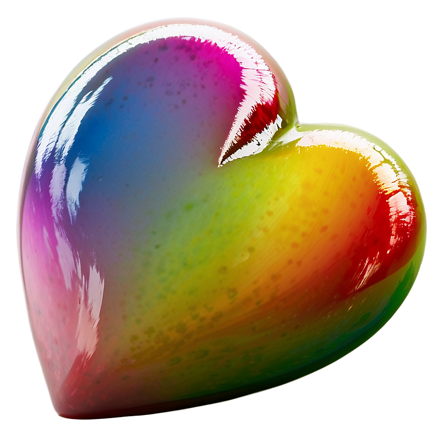 Heart With Rainbow Colors Png Fsy PNG Image