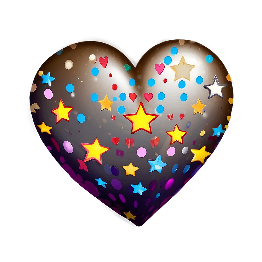 Heart With Stars Emoji Png Illustration Ekj45 PNG Image