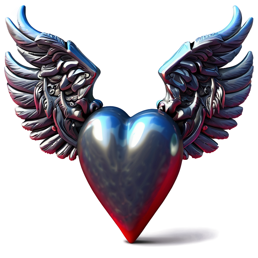 Heart With Wings Clipart Png 92 PNG Image