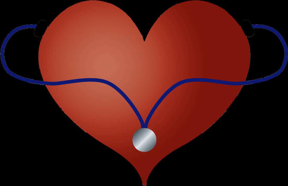 Heartand Stethoscope Graphic PNG Image