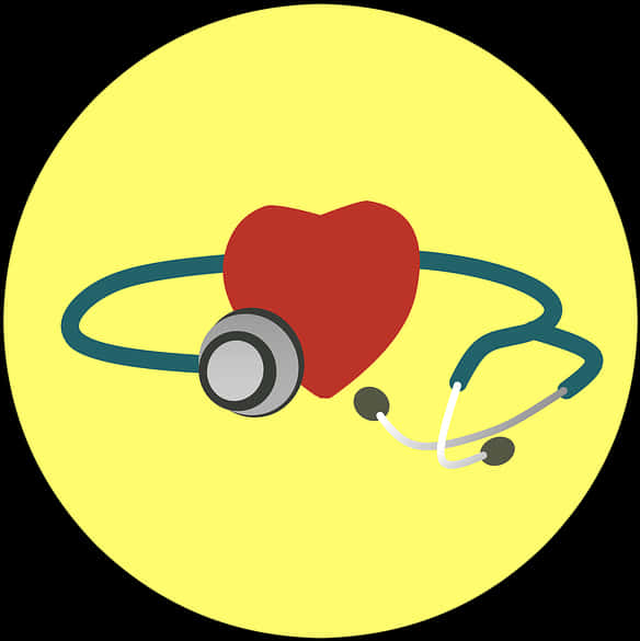 Heartand Stethoscope Icon PNG Image