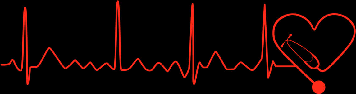 Heartbeat Electrocardiogram Love Illustration PNG Image