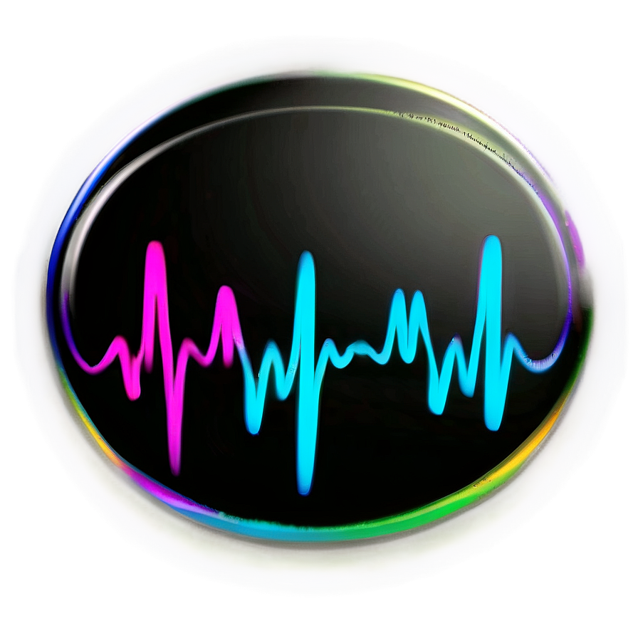 Heartbeat Line In Different Colors Png Qsy PNG Image