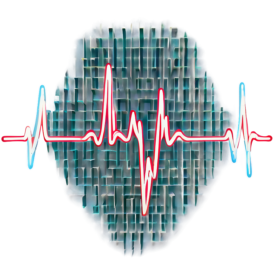 Heartbeat Line With Crosshatch Texture Png 06292024 PNG Image