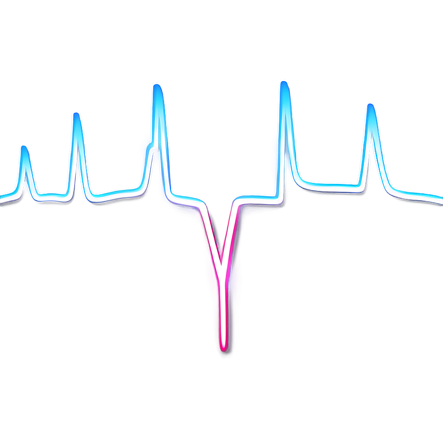 Heartbeat Line With Shadow Effect Png Awn83 PNG Image