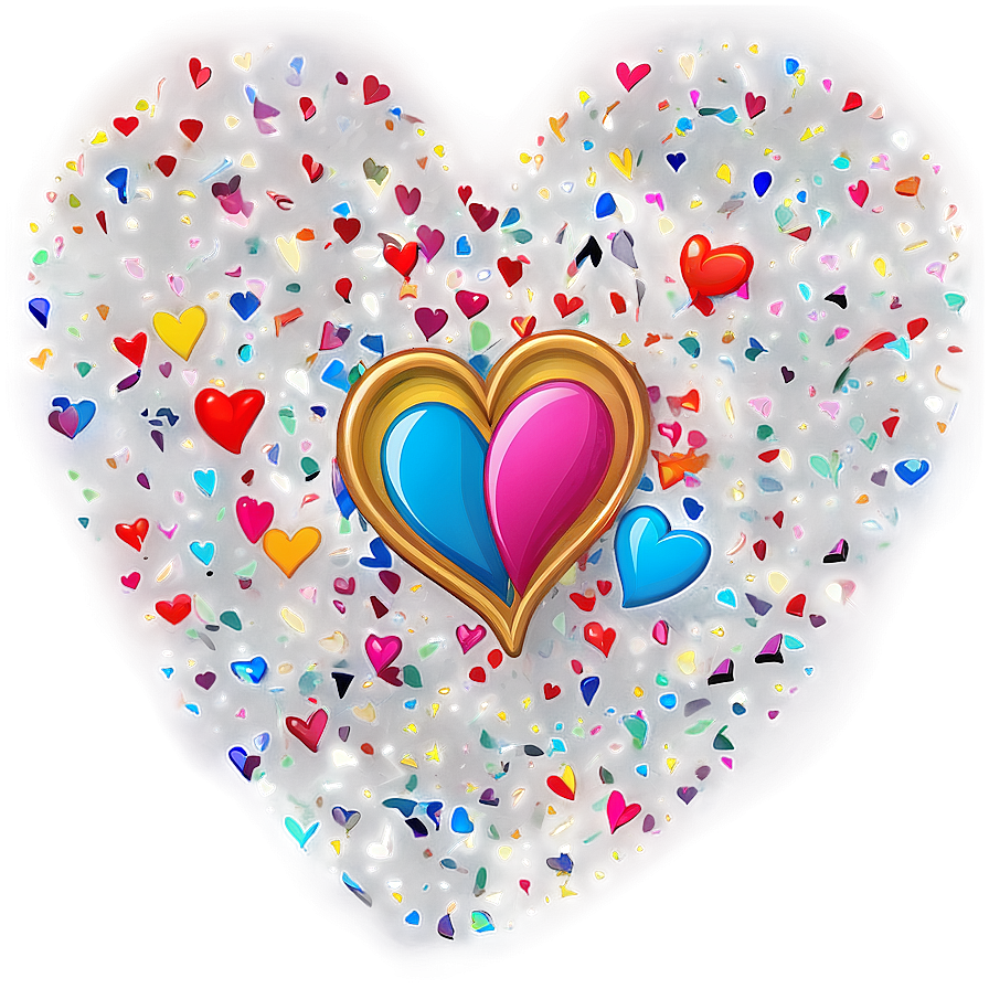 Hearts Confetti Png Ook PNG Image