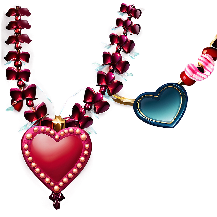 Hearts Garland Png Hbh PNG Image