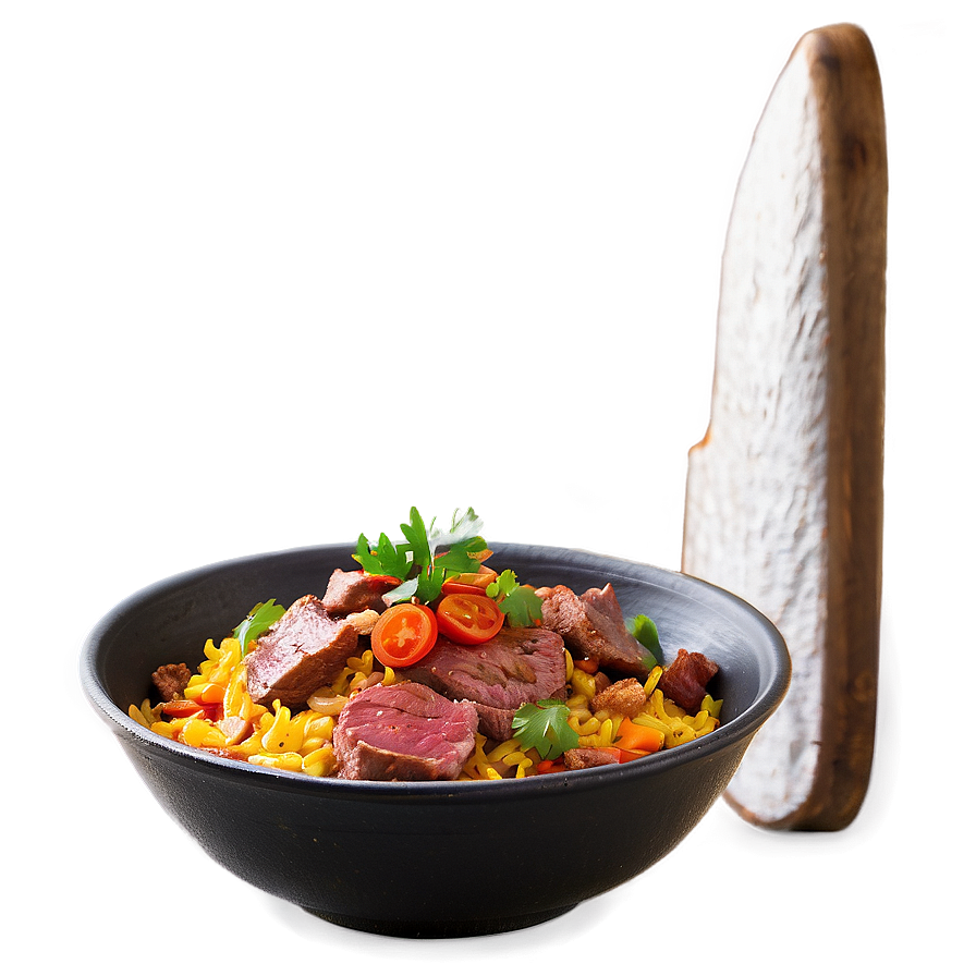 Hearty Beef Paella Bowl Png See PNG Image