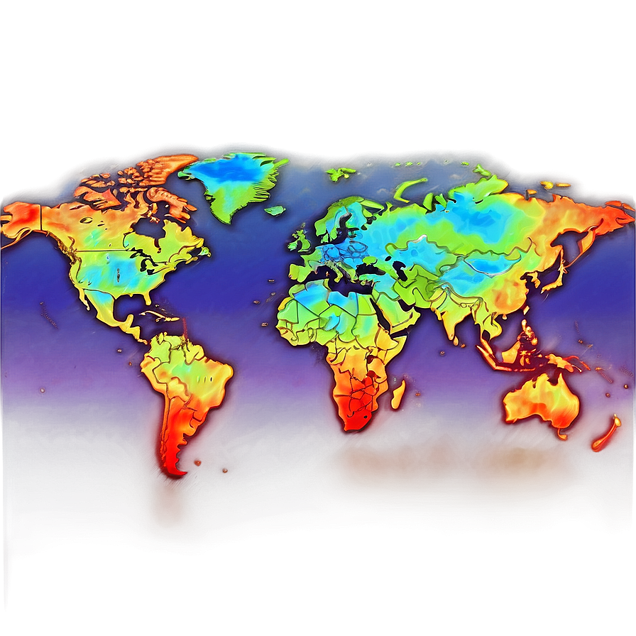 Heat Map Of World Population Density Png 63 PNG Image