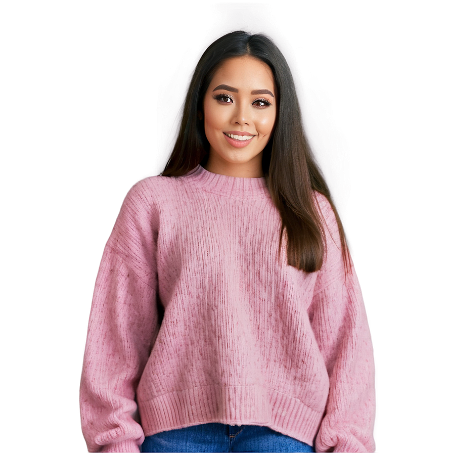 Heather Pink Sweater Png Byi78 PNG Image