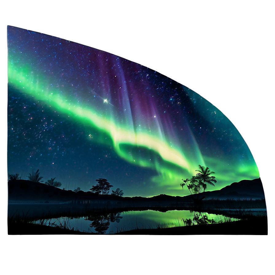 Heavenly Aurora Starry Sky Png Iyp PNG Image