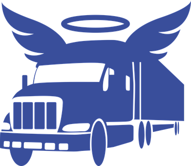 Heavenly Delivery Truck Illustration PNG Image