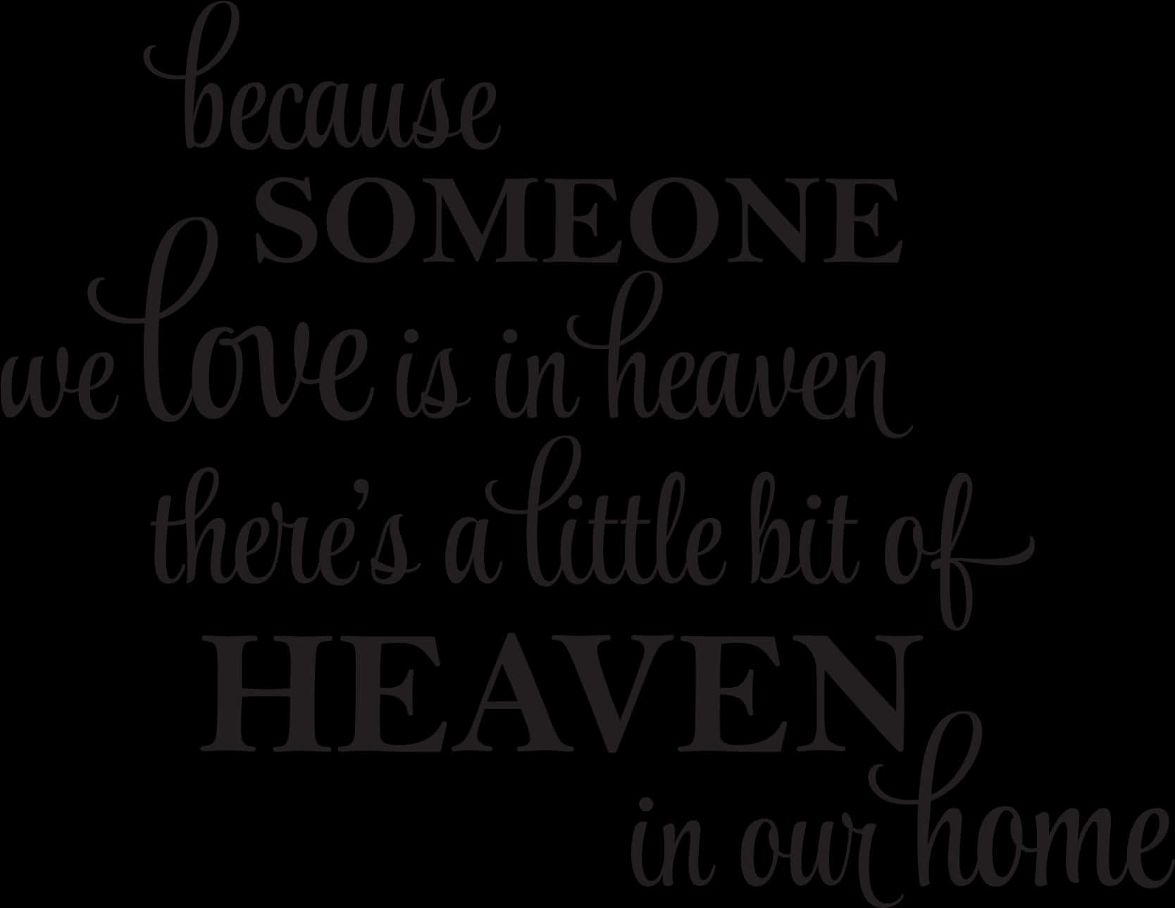 Heavenly Love Quote PNG Image