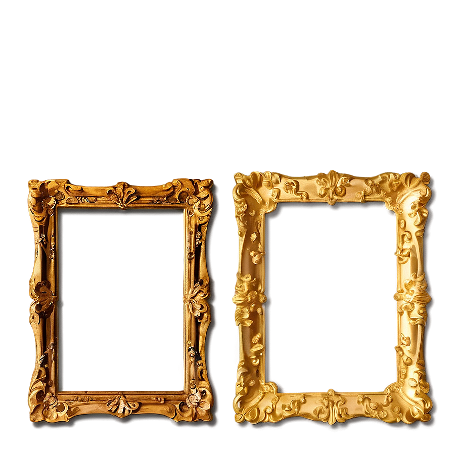 Heavy Gold Frame Png Cbs55 PNG Image