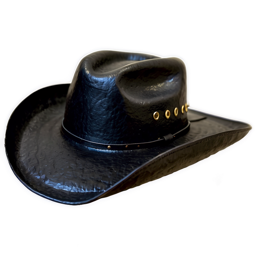 Heavyweight Black Cowboy Hat Png Jsv PNG Image