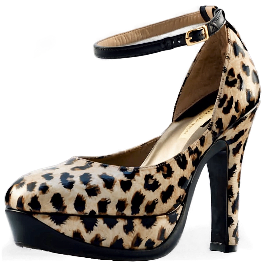 Heel With Animal Print Png 12 PNG Image