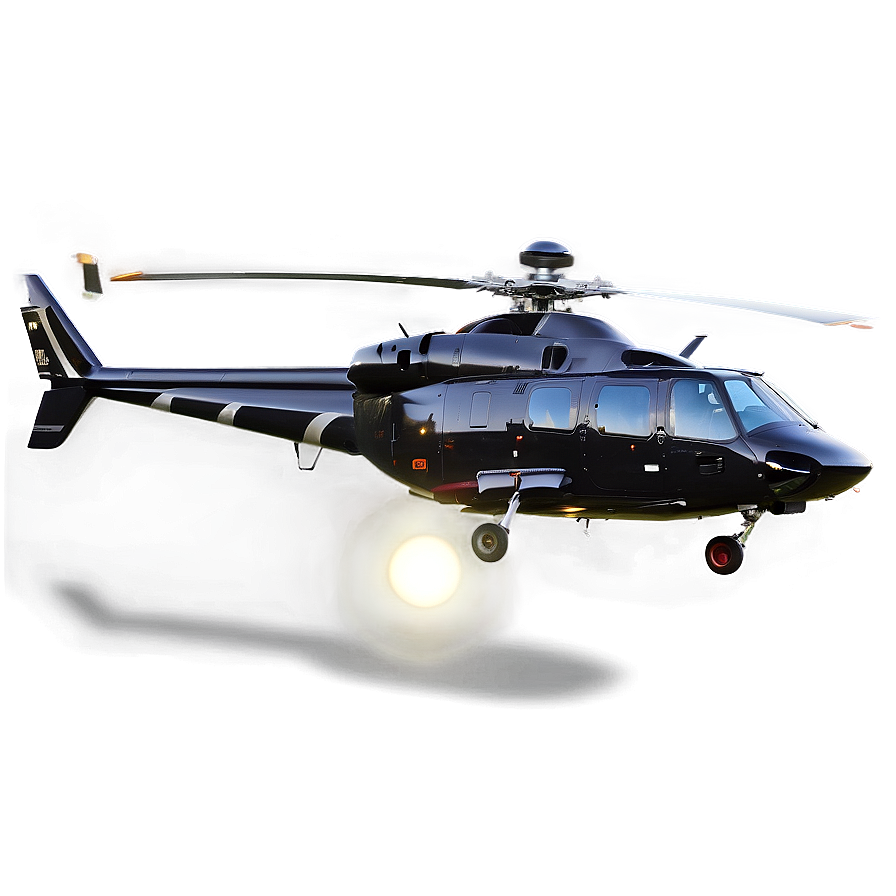 Helicopter With Spotlight Png Rpy PNG Image