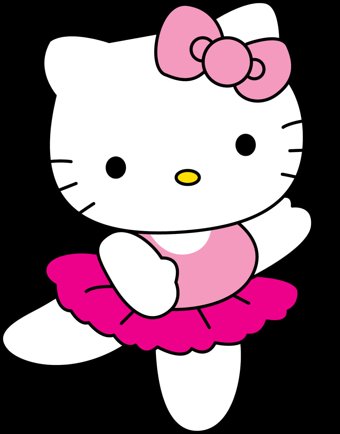 Hello Kitty Ballerina Vector PNG Image