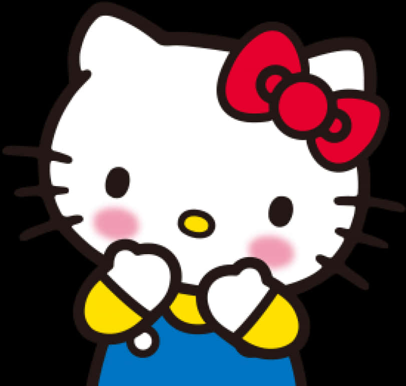 Hello Kitty Classic Pose PNG Image