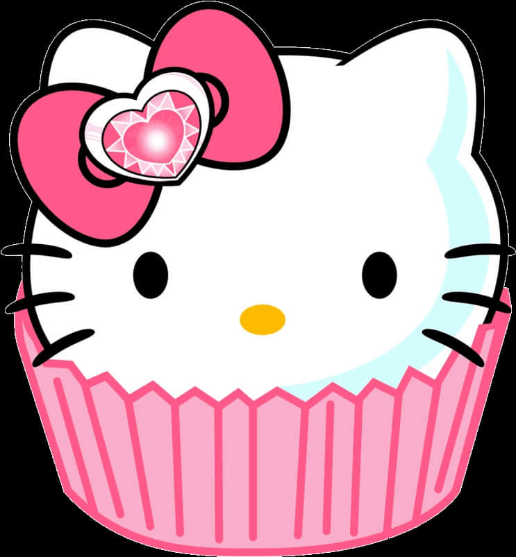 Hello Kitty Cupcake Graphic PNG Image