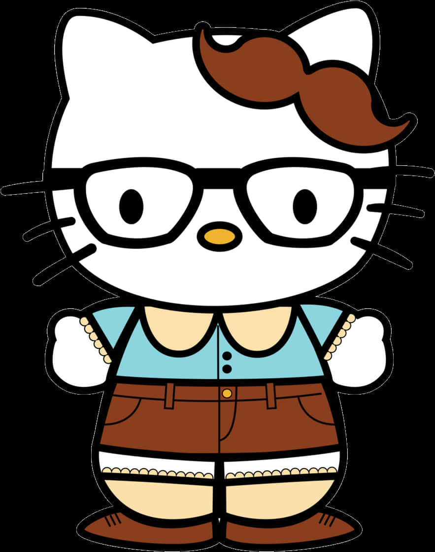 Hello Kittyin Lederhosen Cartoon PNG Image