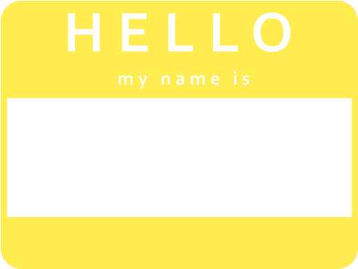 Hello My Name Is Blank Tag PNG Image