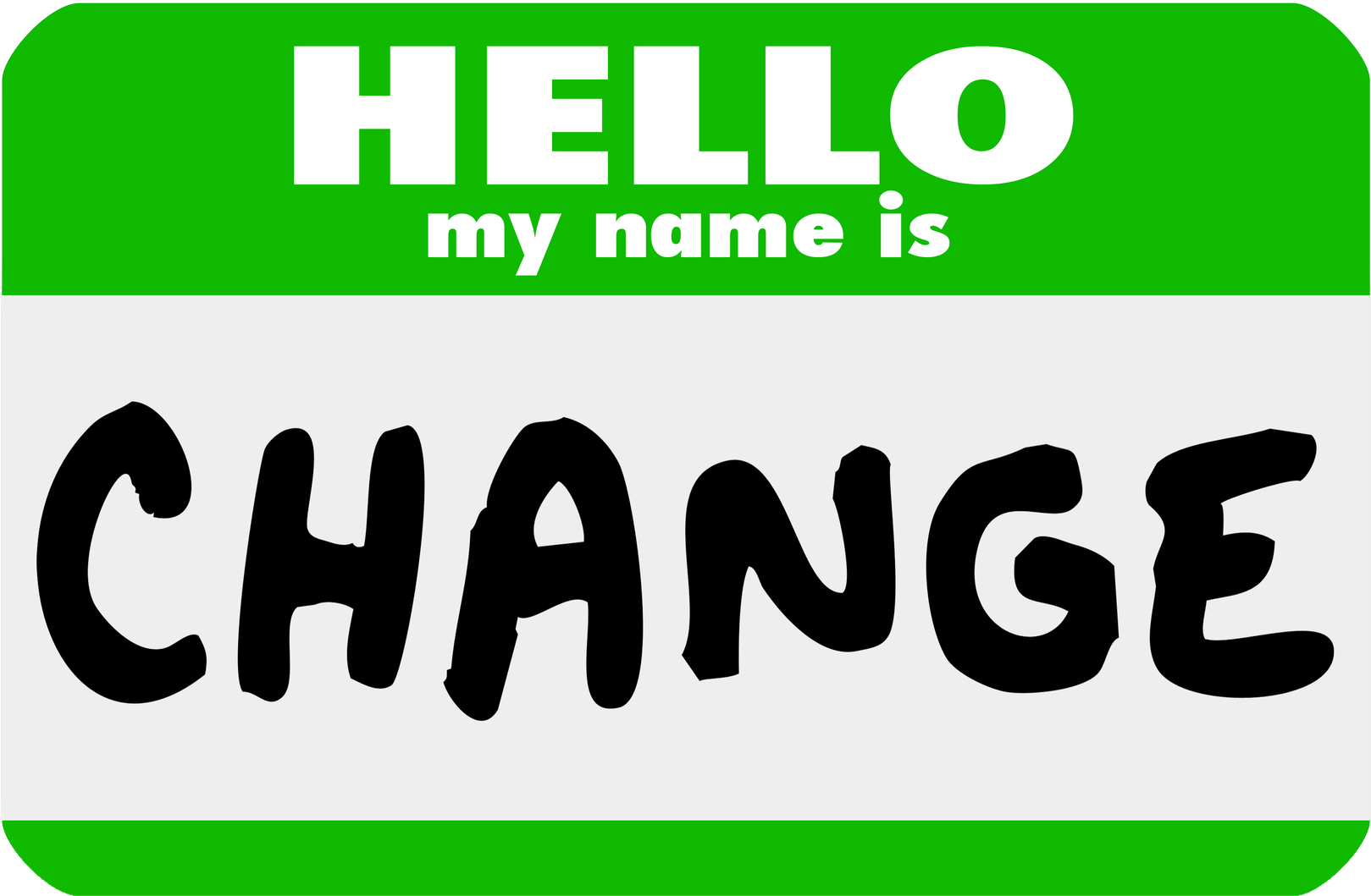 Hello My Name Is Change Name Tag PNG Image