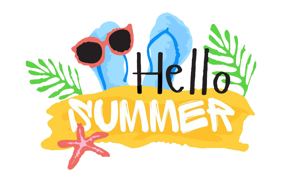 Hello Summer Greeting Graphic PNG Image