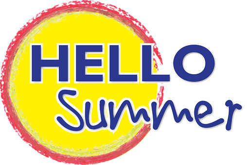 Hello Summer Greeting PNG Image