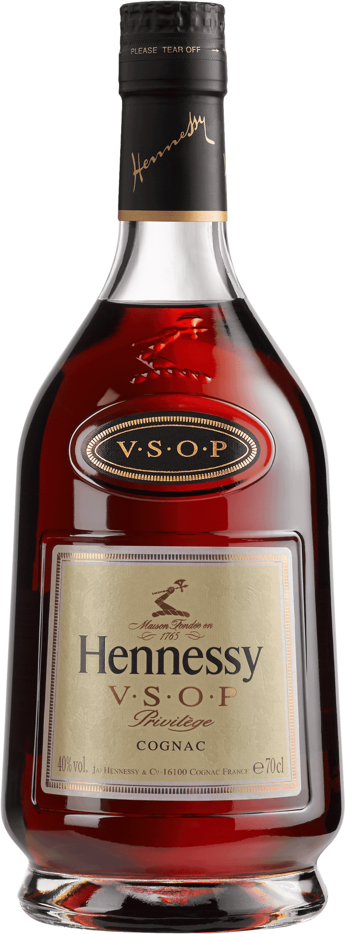 Hennessy V S O P Cognac Bottle PNG Image