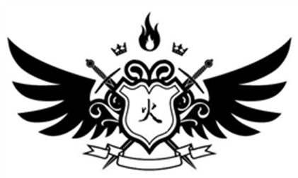 Heraldic Wings Shield Logo PNG Image