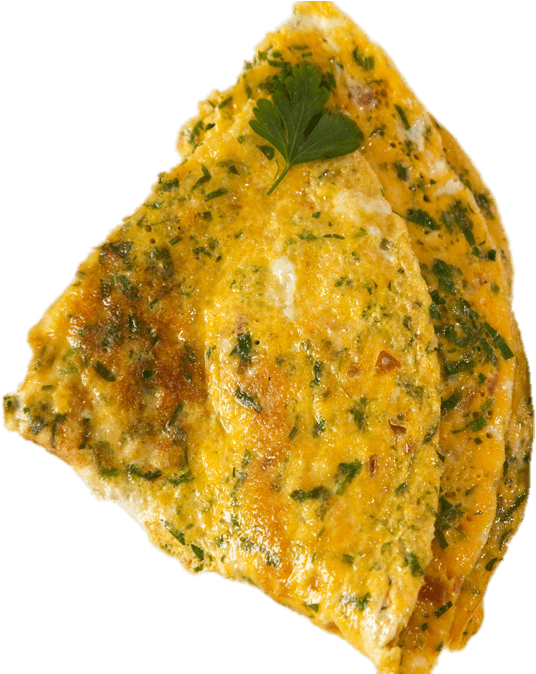 Herb Omelette Dish PNG Image