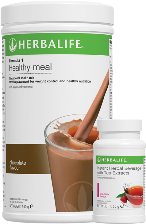 Herbalife Nutritional Shakeand Tea Products PNG Image