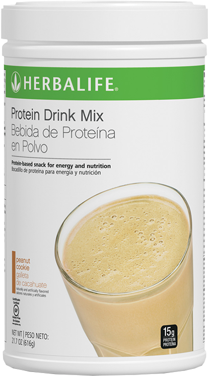 Herbalife Protein Drink Mix Peanut Cookie Flavor PNG Image