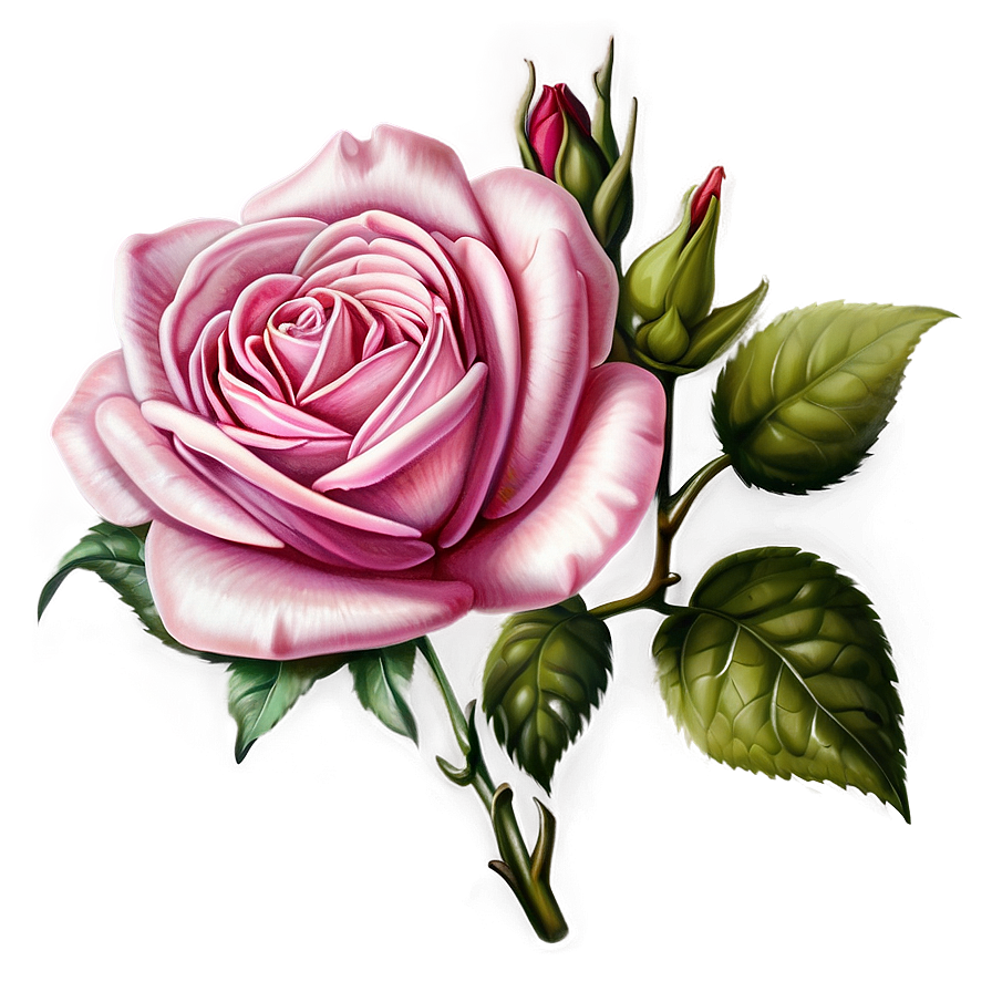 Heritage Rose Sketch Png Vcw PNG Image