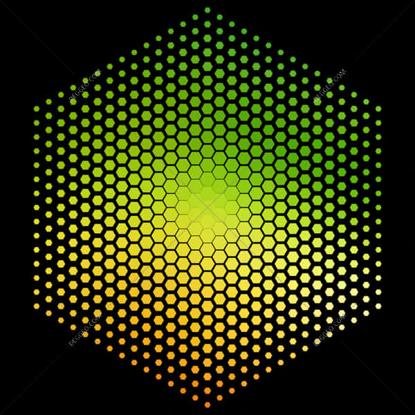 Hexagonal Gradient Pattern PNG Image