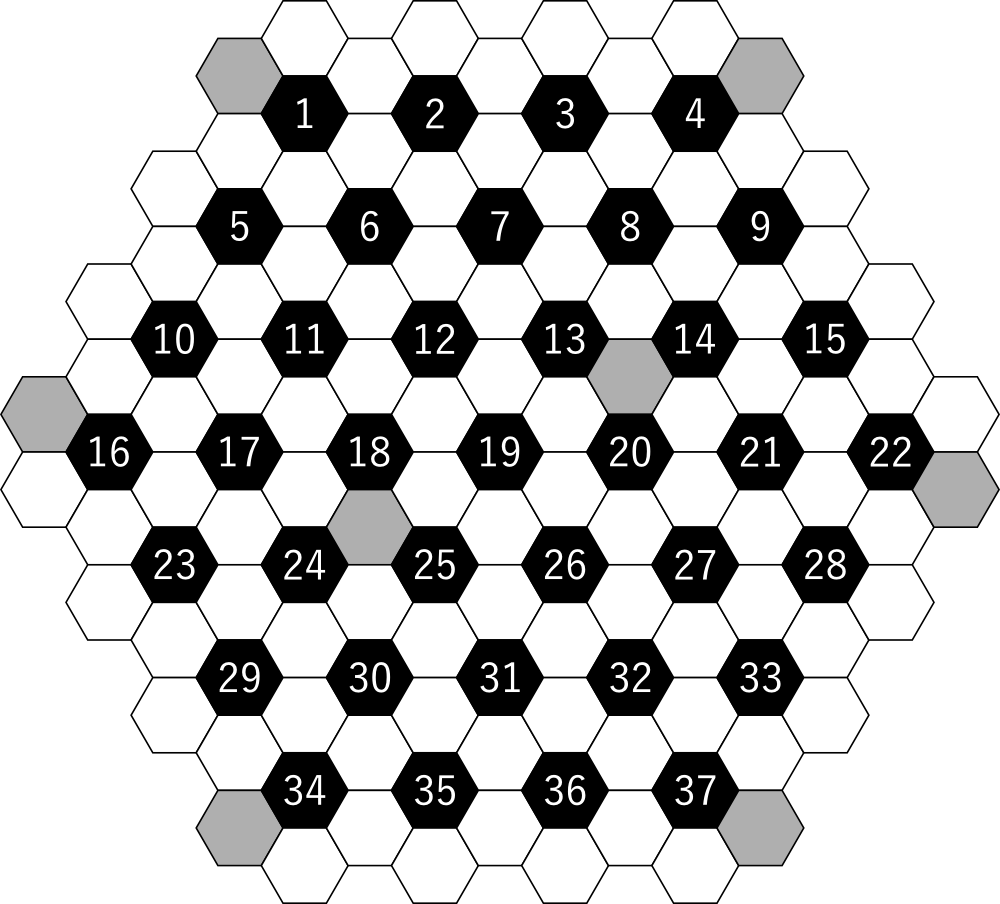 Hexagonal Tiling Puzzle Board PNG Image