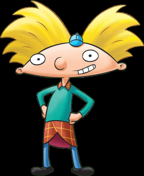 Hey Arnold Cartoon Character PNG Image