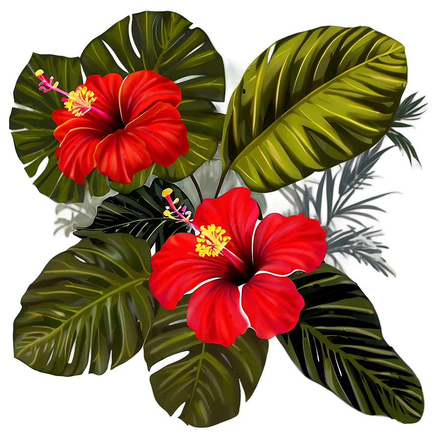 Hibiscus Art Png Ocf PNG Image