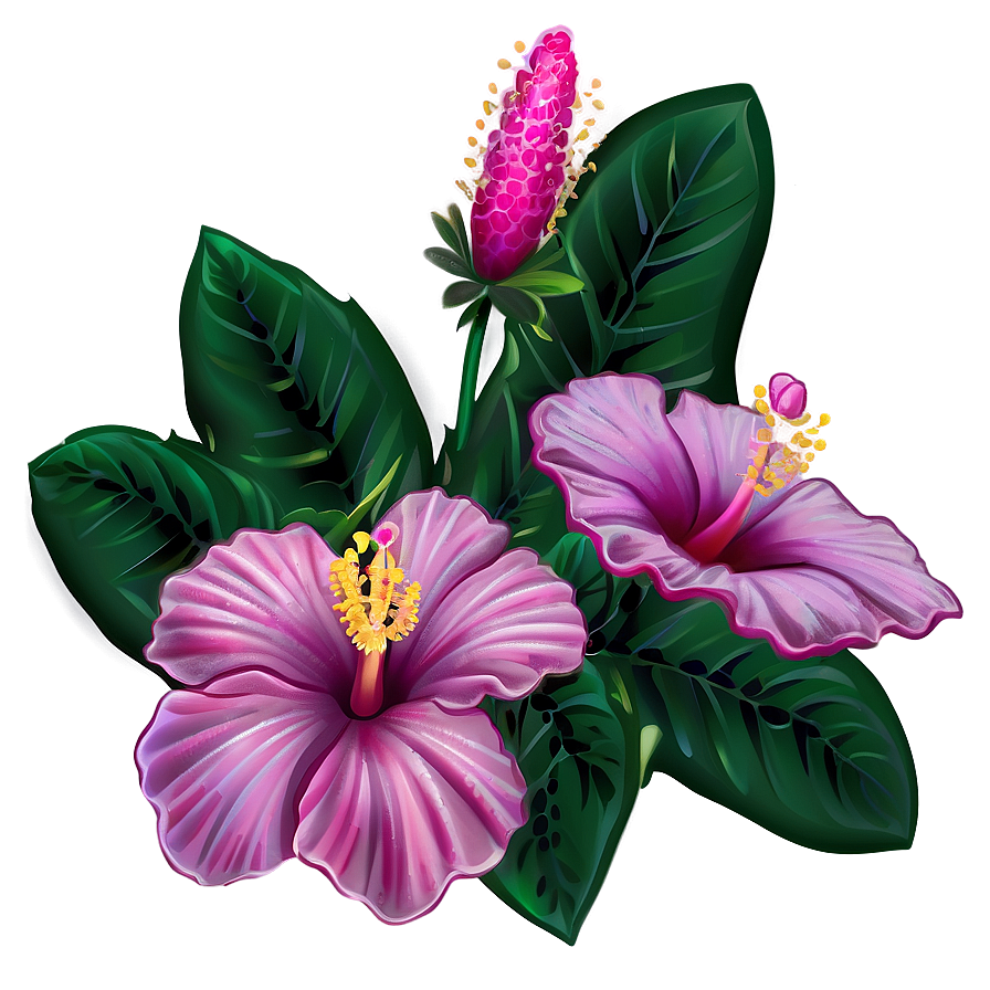 Hibiscus Decor Png 36 PNG Image