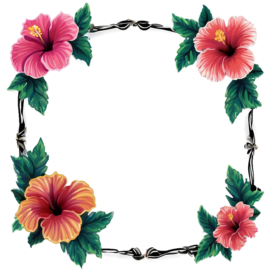 Hibiscus Frame Png 05232024 PNG Image