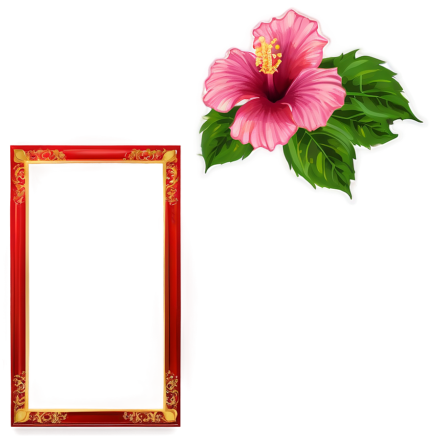 Hibiscus Frame Png Ylm19 PNG Image