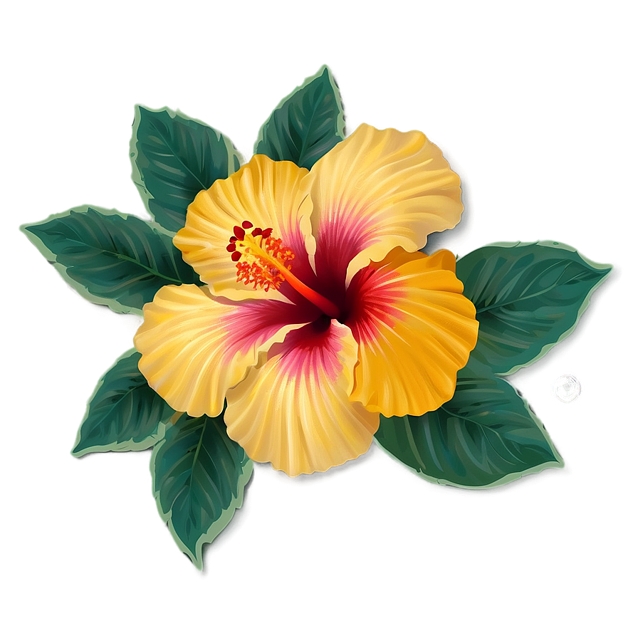 Hibiscus Greeting Png Xam PNG Image