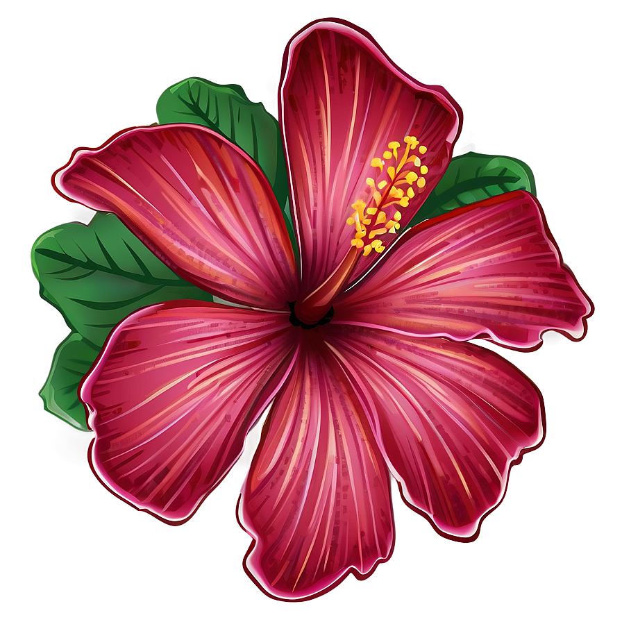 Hibiscus Illustration Png Chc28 PNG Image