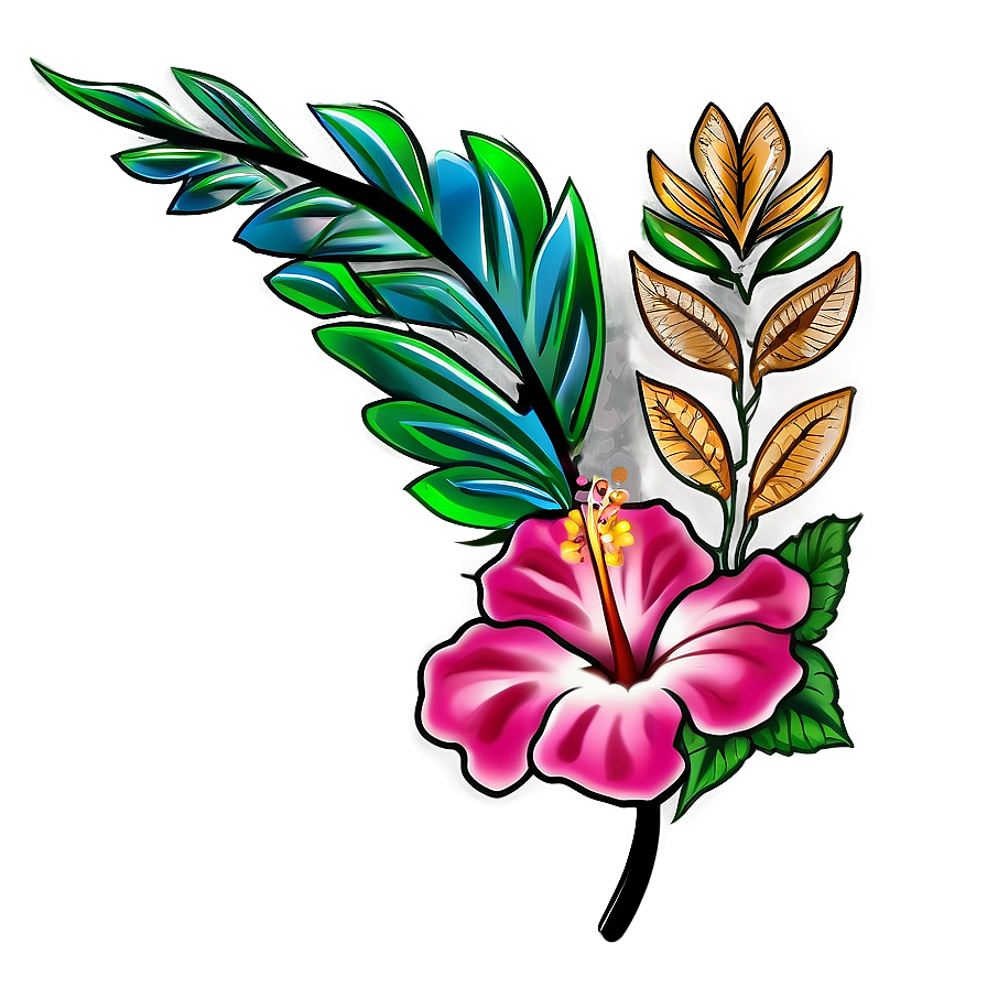 Hibiscus Tattoo Png Mtm PNG Image