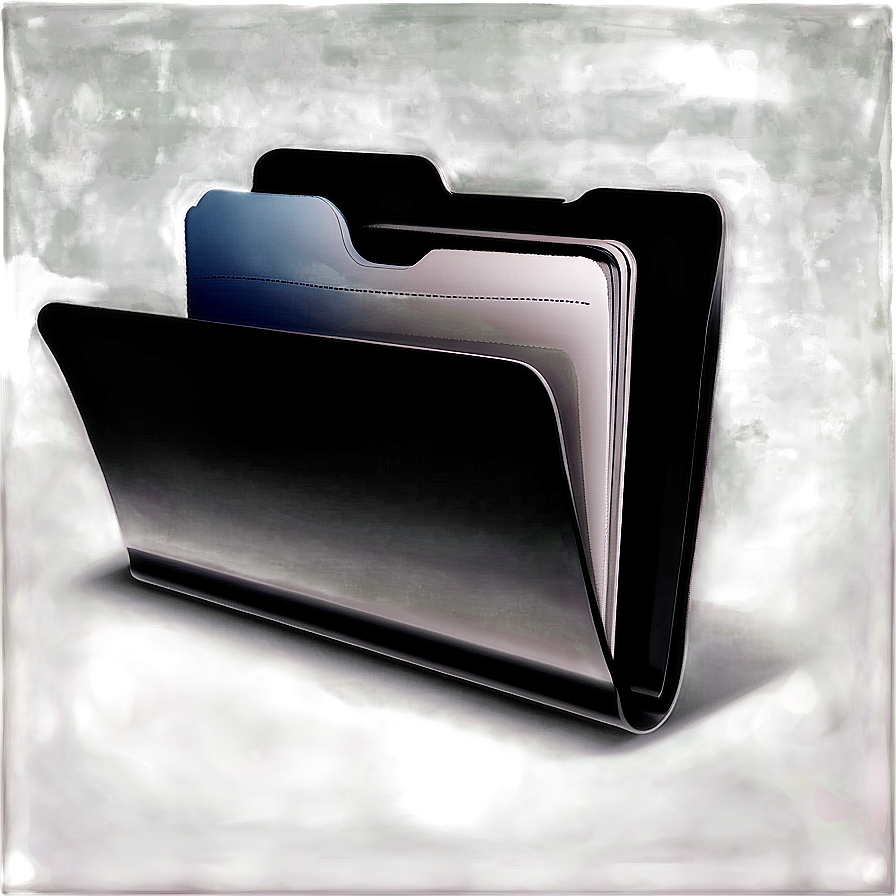 High Contrast Black Folder Png 06212024 PNG Image